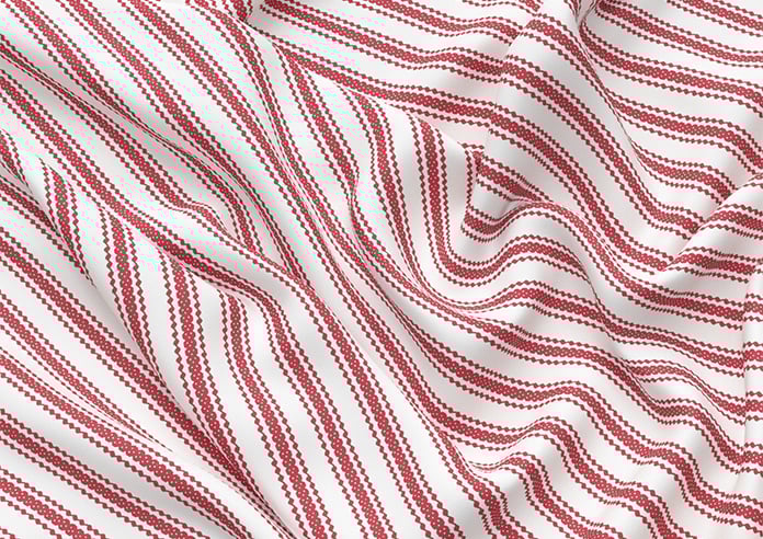 Lace Stripes, Rouge - Motorised Roman Blind - Image 4